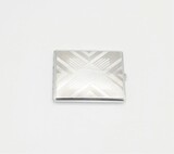 Art Déco cigarette case. 800/1000 silver. Purity mark for 800/1000 used in Germany, Austria and Italy. 109g., 10x8x0,8cm,