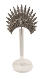 Silver Aureole crown. Boar hallmark (Lisbon, Portugal). 833/1000 silver and acrylic stand. 105 g (silver)., 17,5 x 36 cm, 1887-1937