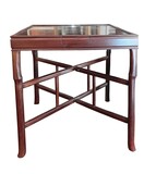 Chinese Hongmu wood table. Detachable and foldable legs. Has four drawers., 81,5x81x81cm, 20th century - séc. XX