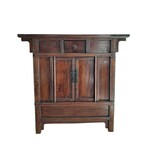 Small exotic wood chinese cabinet. Has a drawer and doors with one shelf. From the first half of the 20th century., 120x126x38cm, 20th century - séc. XX