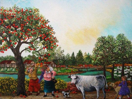 "Apple picking" by Nicole Avezard - Belgium