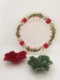 Christmas plate and bowls, ,