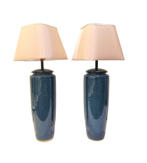 Pair of vase lampas - Par de jarras candeeiro