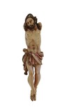 Escultura em marfim, com vestígios de policromia e dourado. Sem braços., 18 cm, 18th century - séc. XVIII